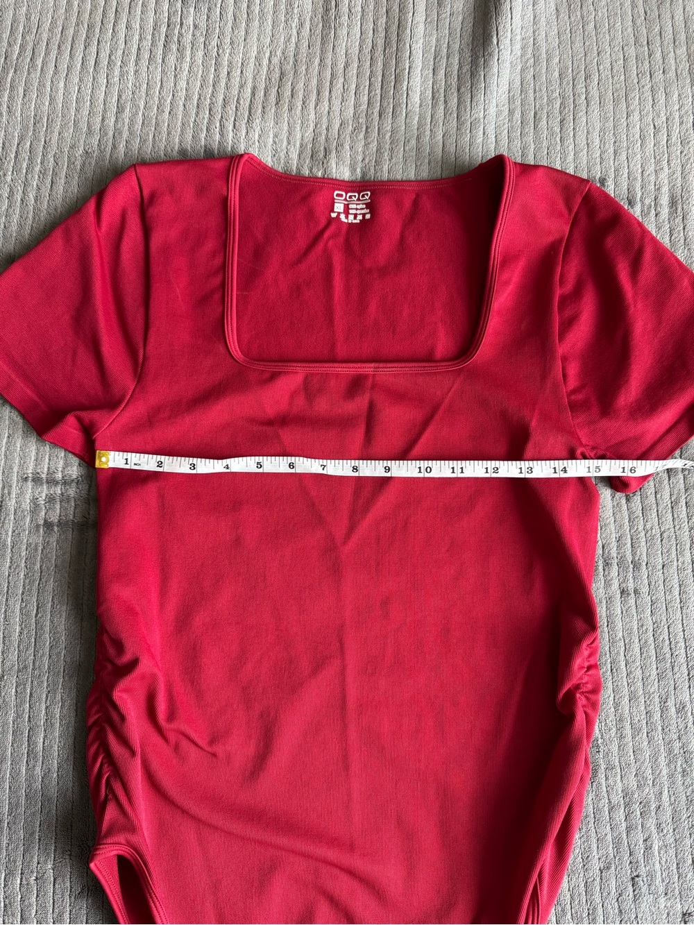 ♥️💋 Ribbed Square-Neck One-Piece Bodysuit Size XL - Picture 9 of 9